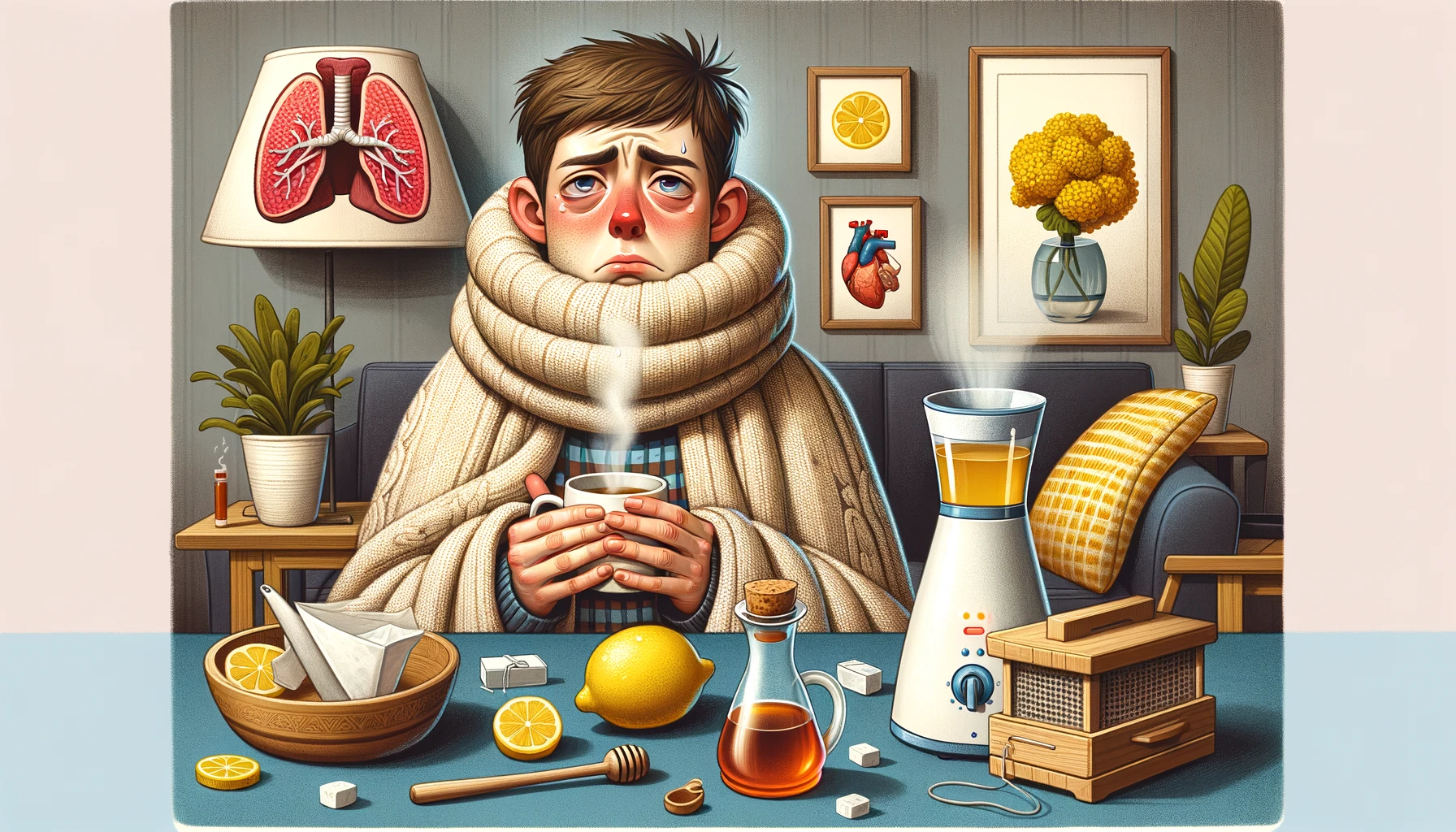 a man with common cold