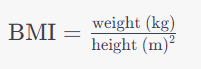 BMI calculation formula