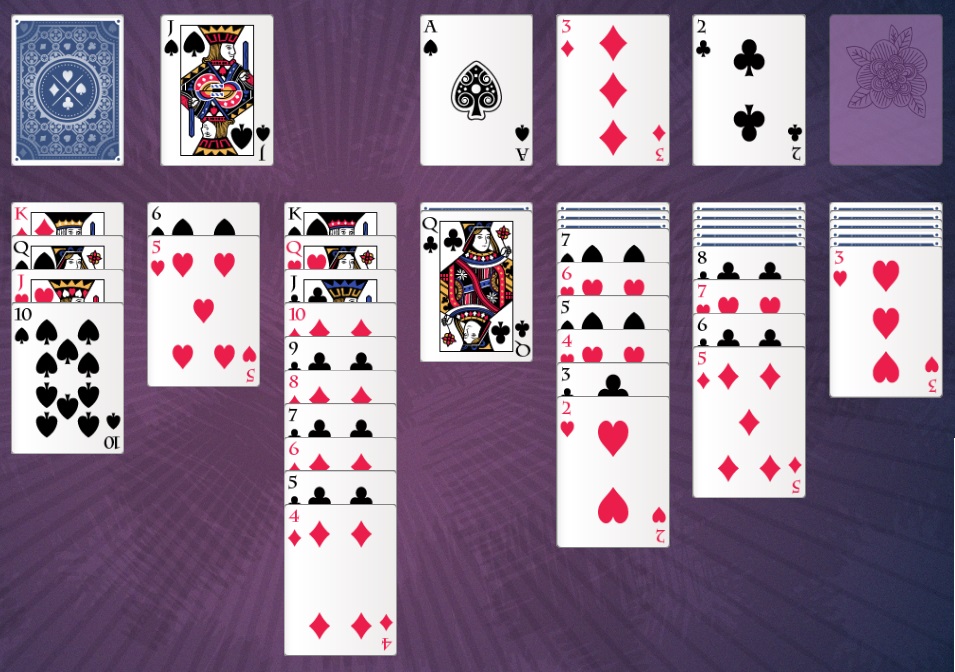 Solitaire playing the game