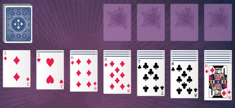 Solitaire game setup